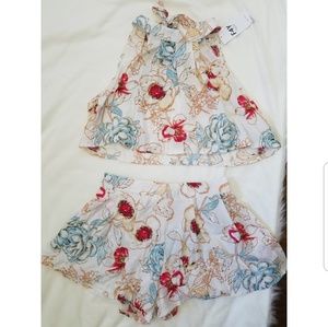 Two piece set Floral Romper